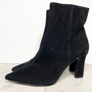 Botkier Natalie Black Suede Pointy Toe Bootie 10M